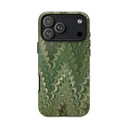 Deep Green Chevron Marbled Phone Case — Tough Protective Phone Cover