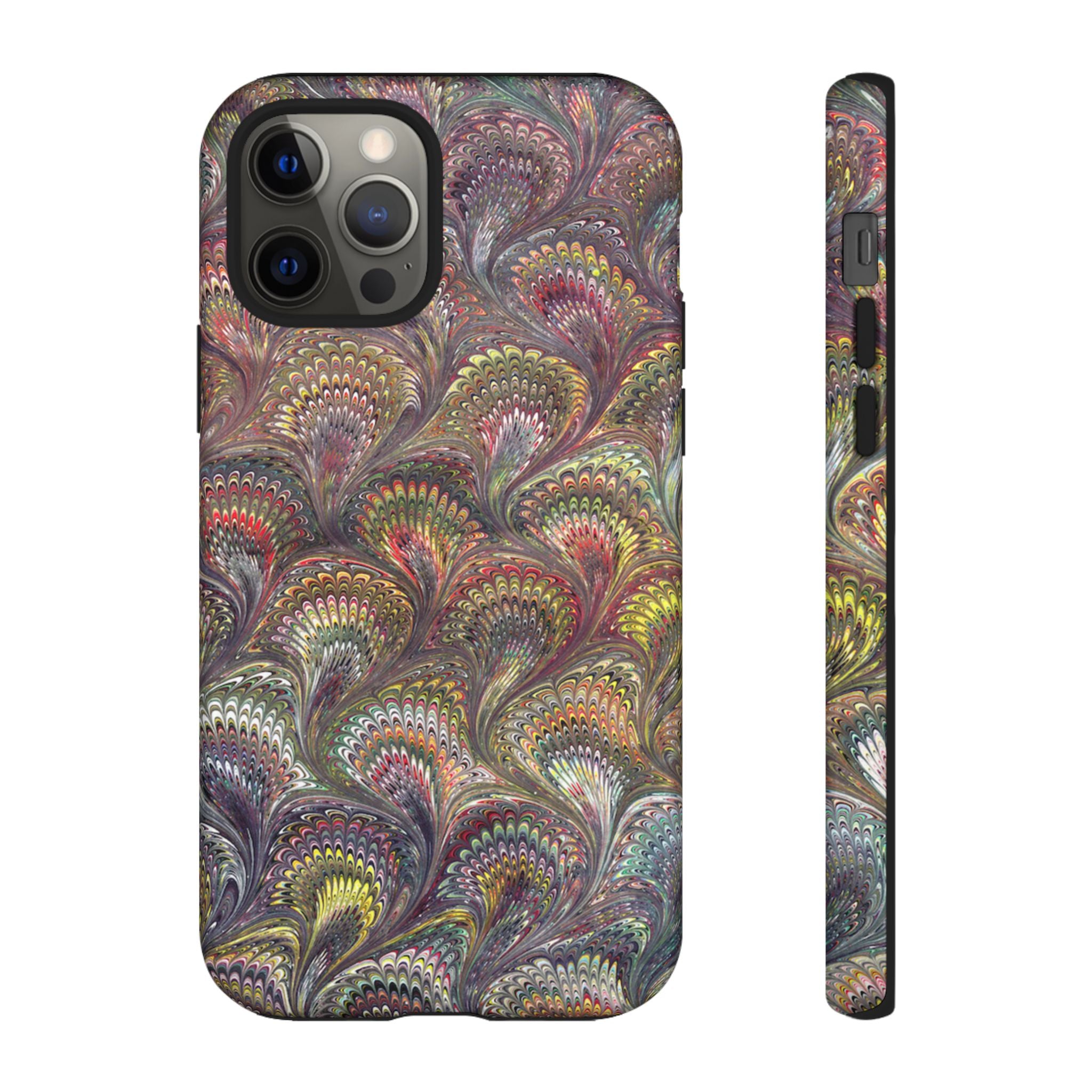 Vintage Marbled Tough Phone Case — Multi-Color iPhone & Android Protection