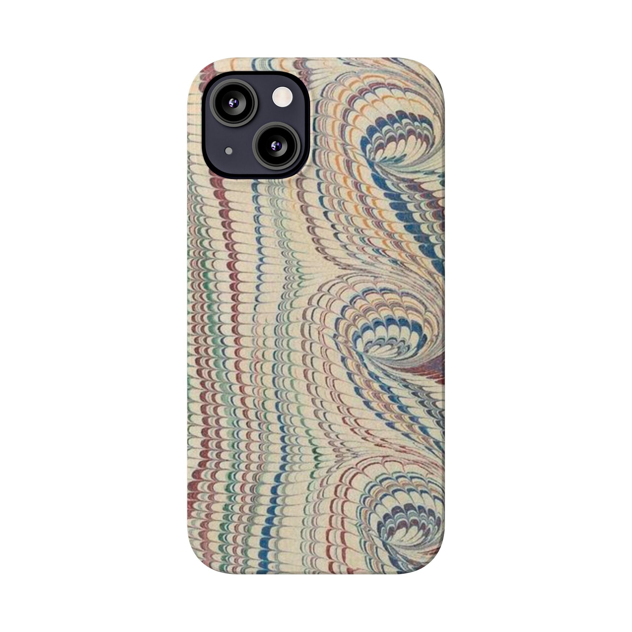 Beige and Neutrals Italian Vintage Marbled Paper Design on iPhone 17 + All Cases