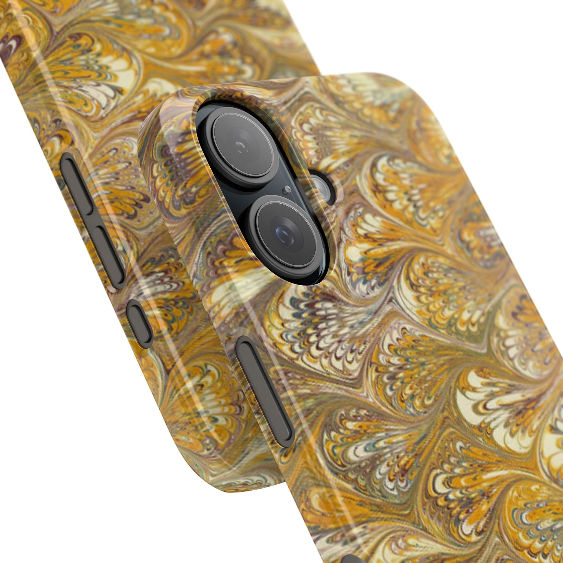 Golden Yellow Italian Marbled Designed, Slim Phone Cases, Case-Mate