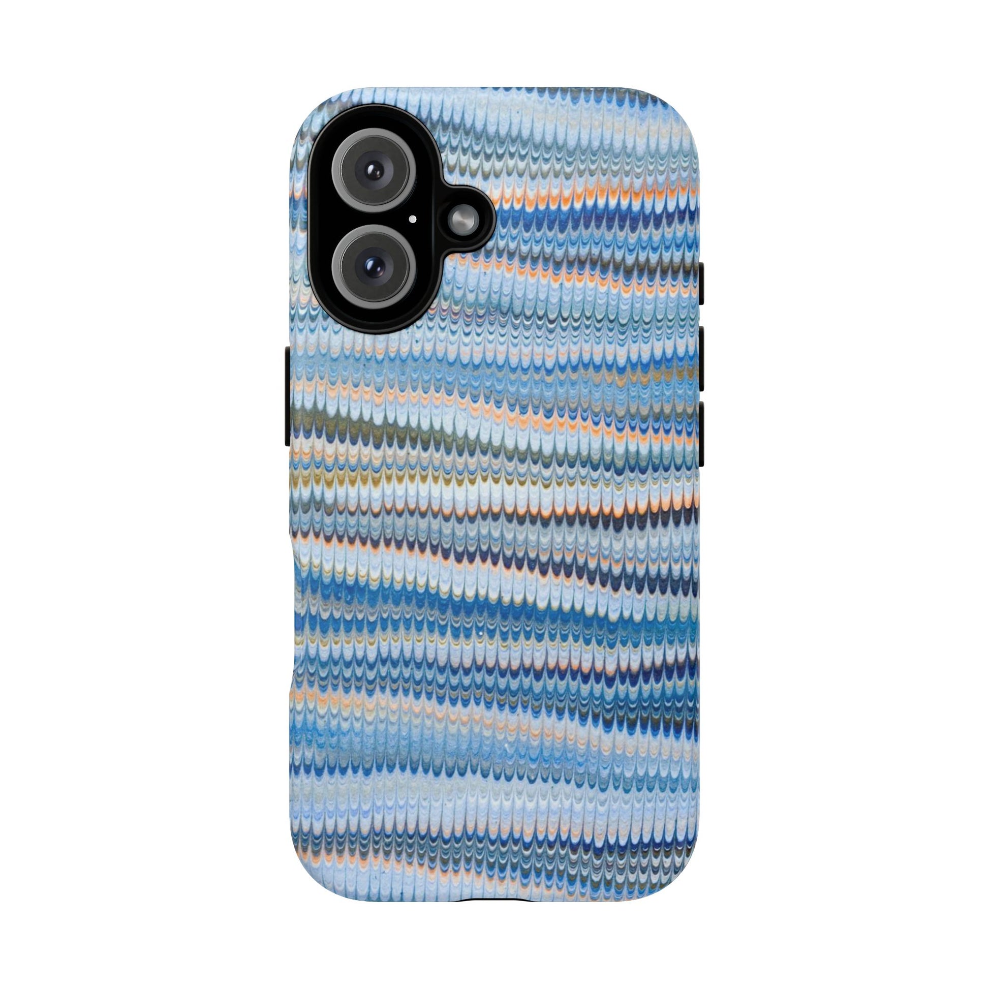 Blue Marbled Phone Cases iPhone 16 + Samsung + Apple + Google - all models, Vintage Marbled Design - Tough Cases