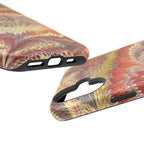 Rust + Gold Italian Marbled Design Magnetic MAG SAFE - Dual Layer Case - Glossy or Matte