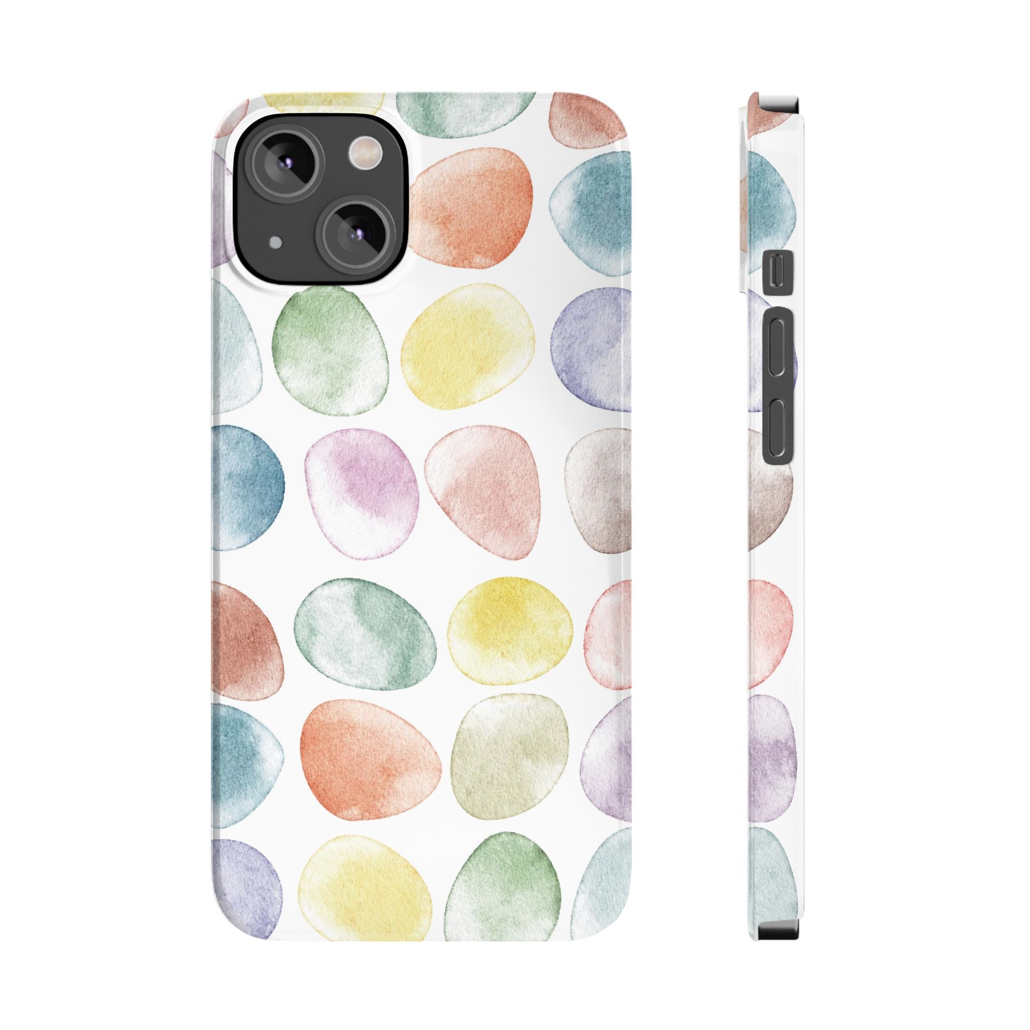 Colorful Watercolor Organic Circle iPhone 17 + many models Phone Cases