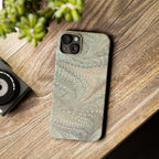 Mint + Green Italian Marbled Phone Case, Mag Safe