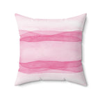Pink Water Colors Square Pillow includes Pillow, Hidden Zipper