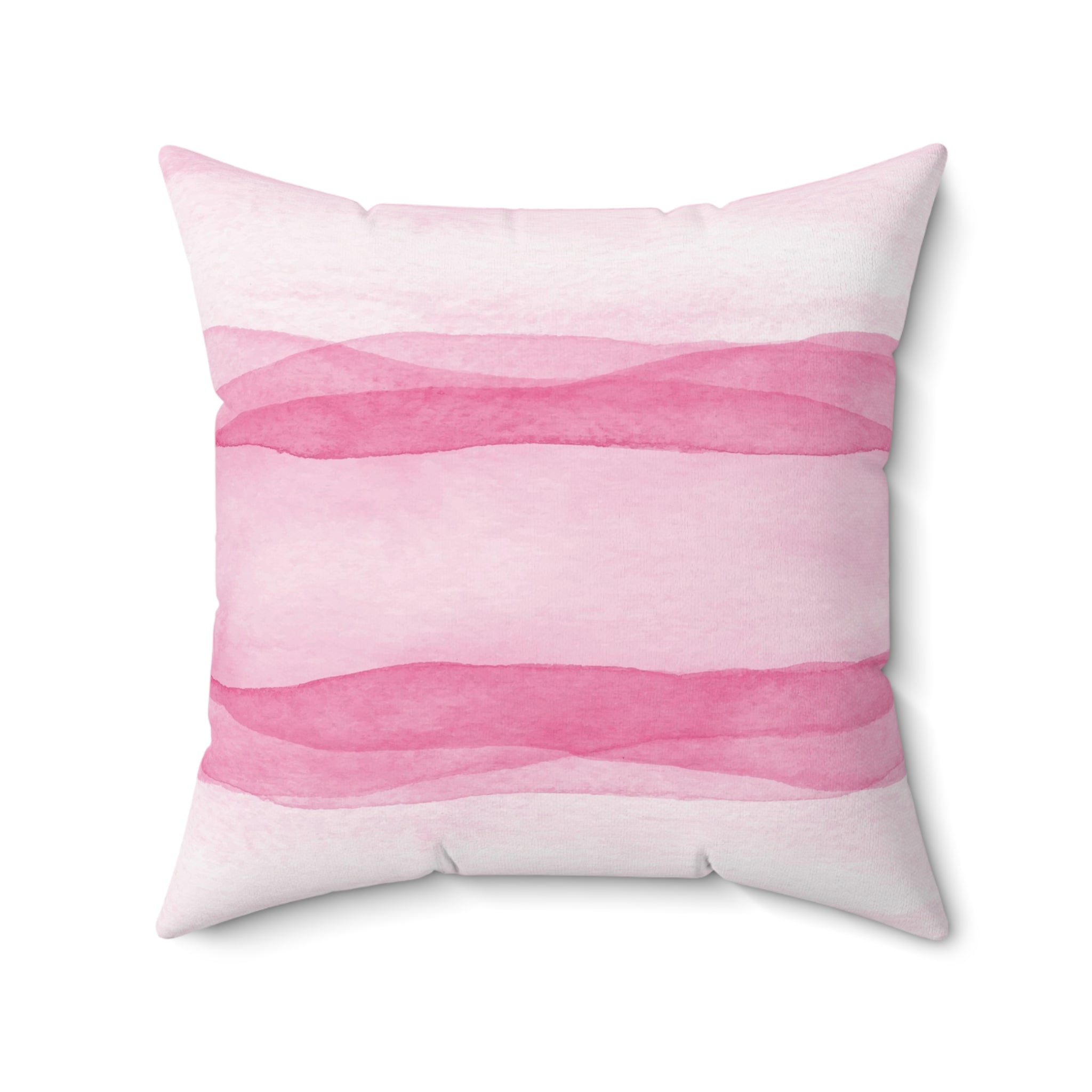 Pink Water Colors Square Pillow includes Pillow, Hidden Zipper