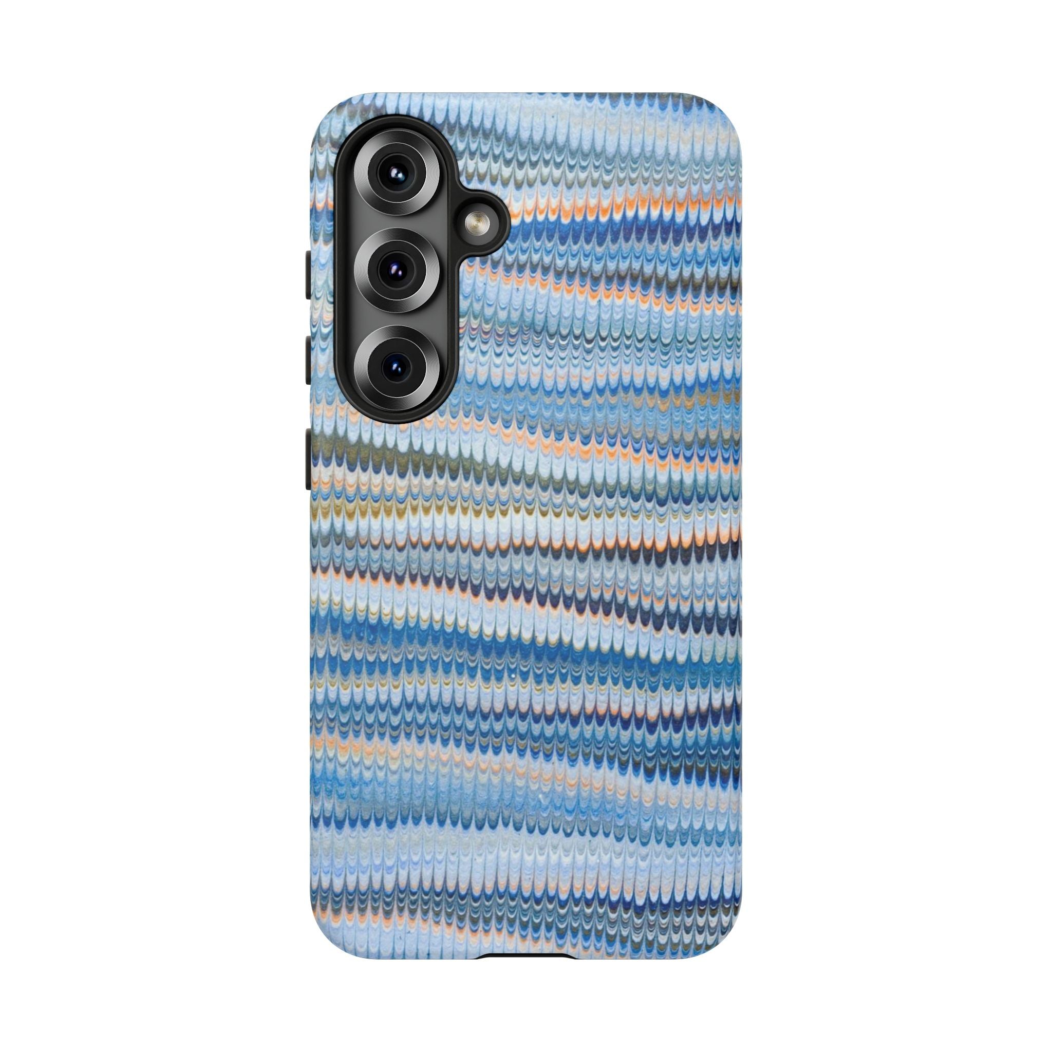 Blue Marbled Phone Cases iPhone + Samsung - all models, Vintage Marbled Design - Tough Cases