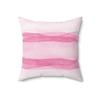 Pink Water Colors Square Pillow includes Pillow, Hidden Zipper