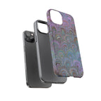 Lavender Marbled Peacock Durable Phone Case - Matte or Glossy