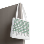 Woven Black + Green Grid Tote Bag - Tote