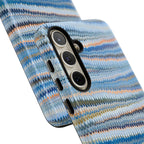 Blue Marbled Phone Cases iPhone 16 + Samsung + Apple + Google - all models, Vintage Marbled Design - Tough Cases