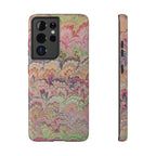 Marbled Pastel Pink and Green Impact-Resistant Phone Case for Apple + Samsung