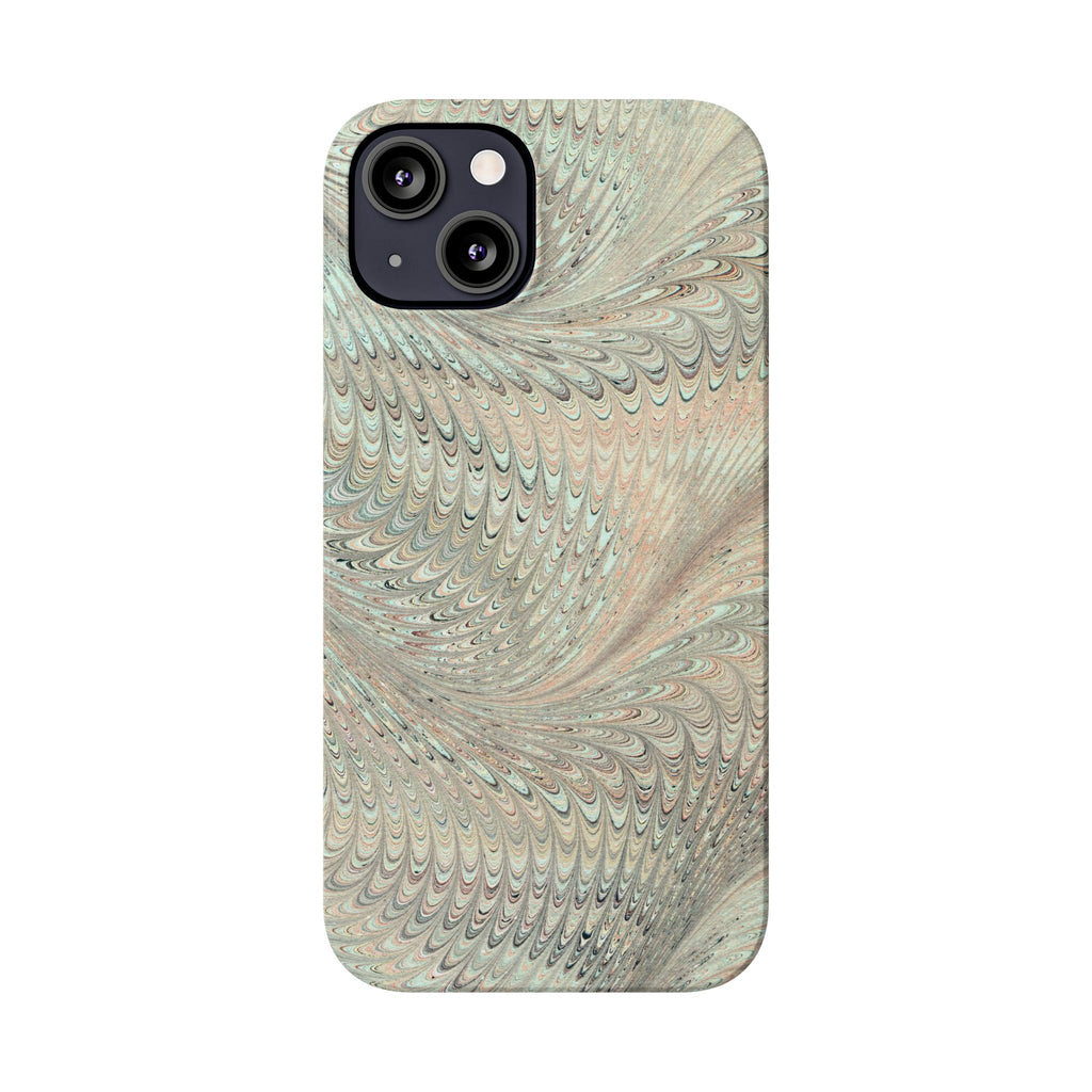 Mint + Green Italian Marbled Phone Case, Mag Safe