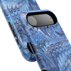 Blue Marbled Swirl Phone Case - Dual Layer Case
