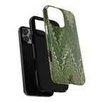 Deep Green Chevron Marbled Phone Case — Tough Protective Phone Cover