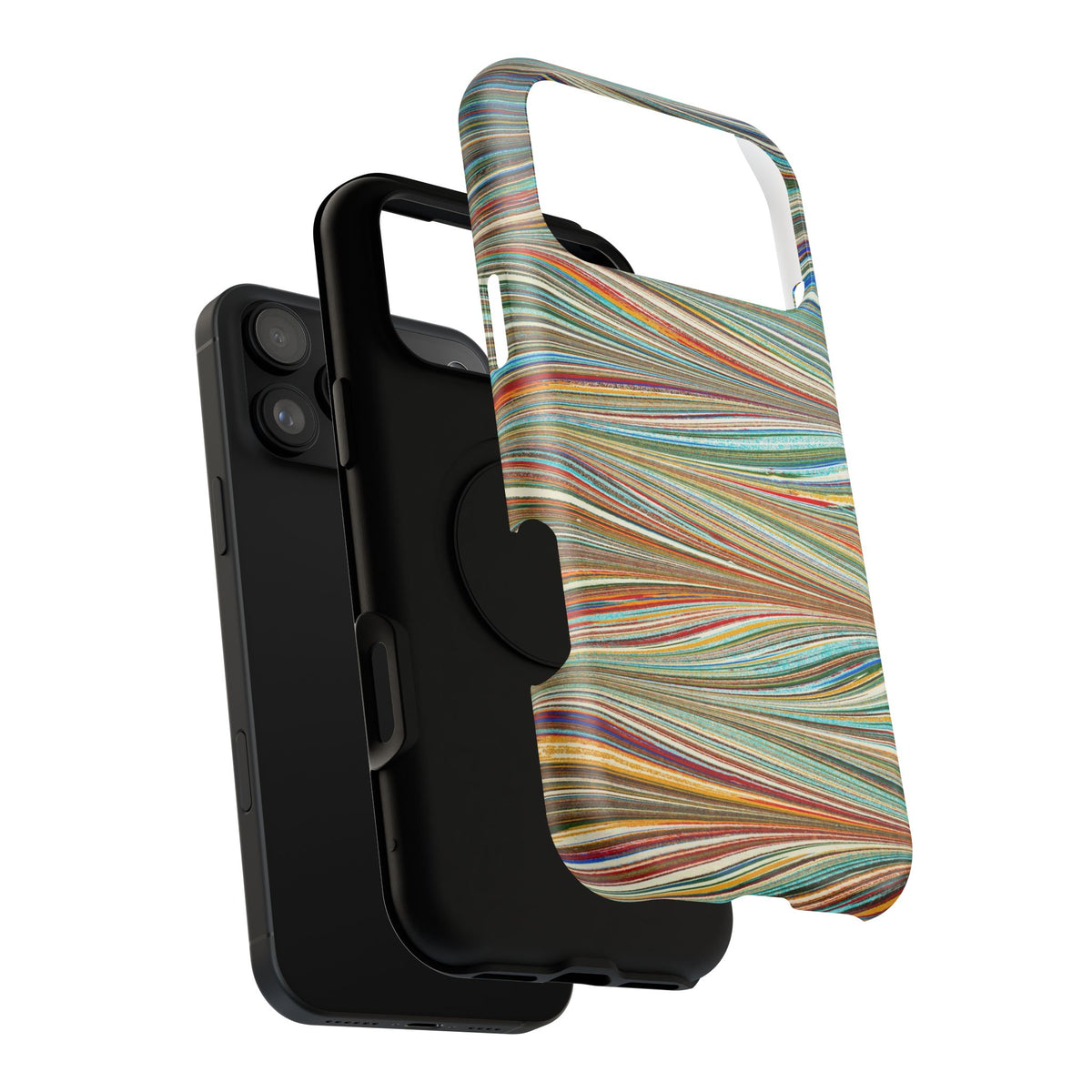 Traditional Hand-Marbled Florentine Multi-Colored Dual Layer Phone Case