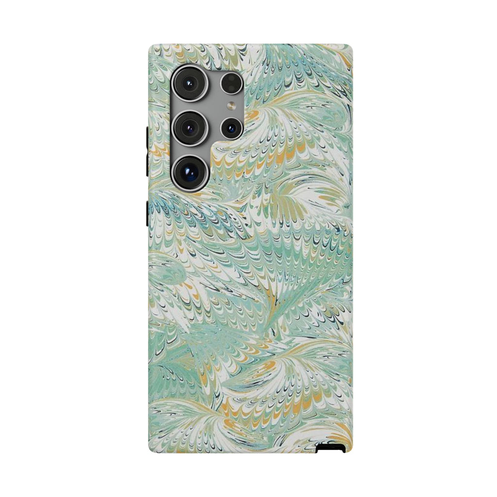 Mint Green Marbled Swirl Phone Case - Dual Layer