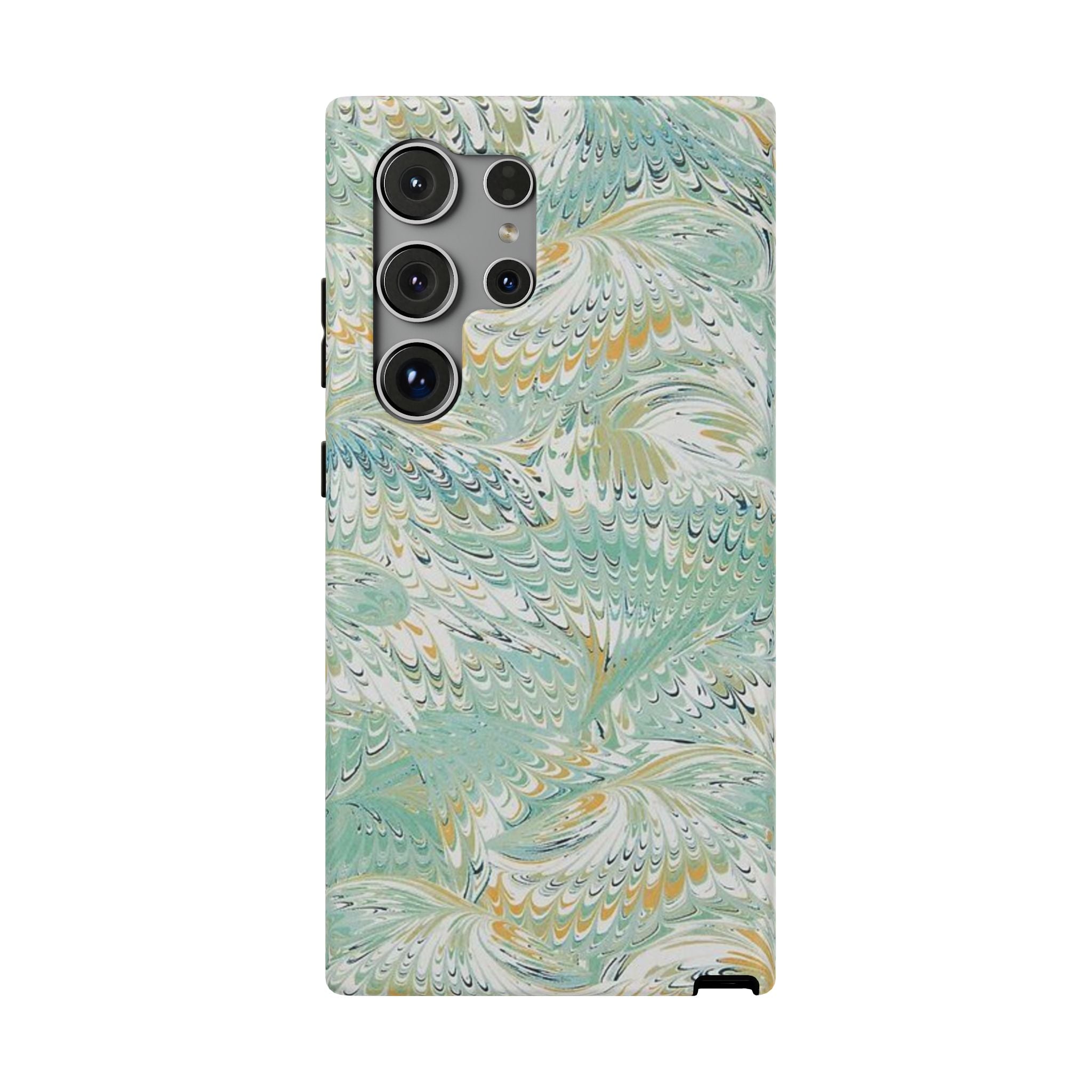 Mint Green Marbled Swirl Phone Case - Dual Layer