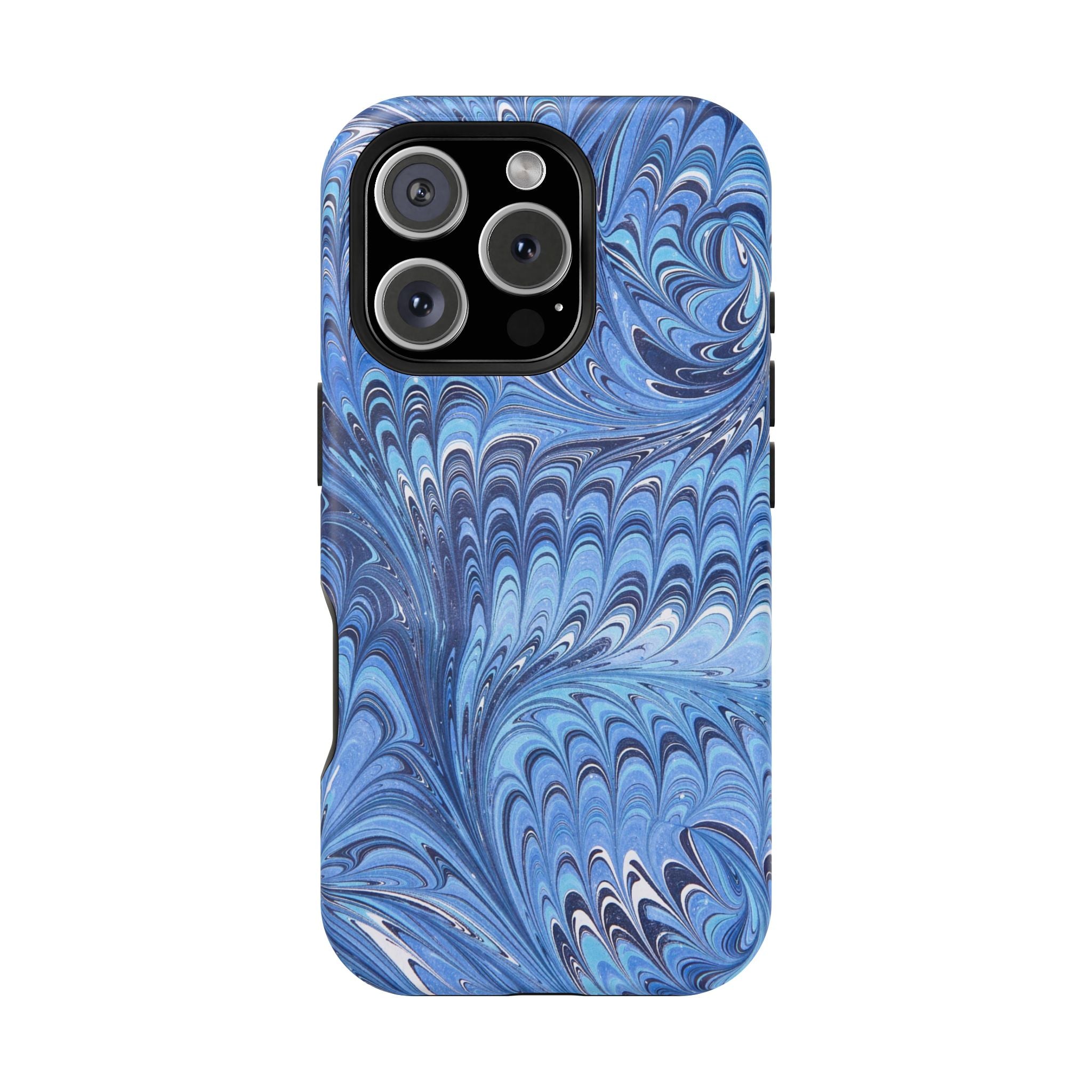 Blue Marbled Swirl Phone Case - Dual Layer Case