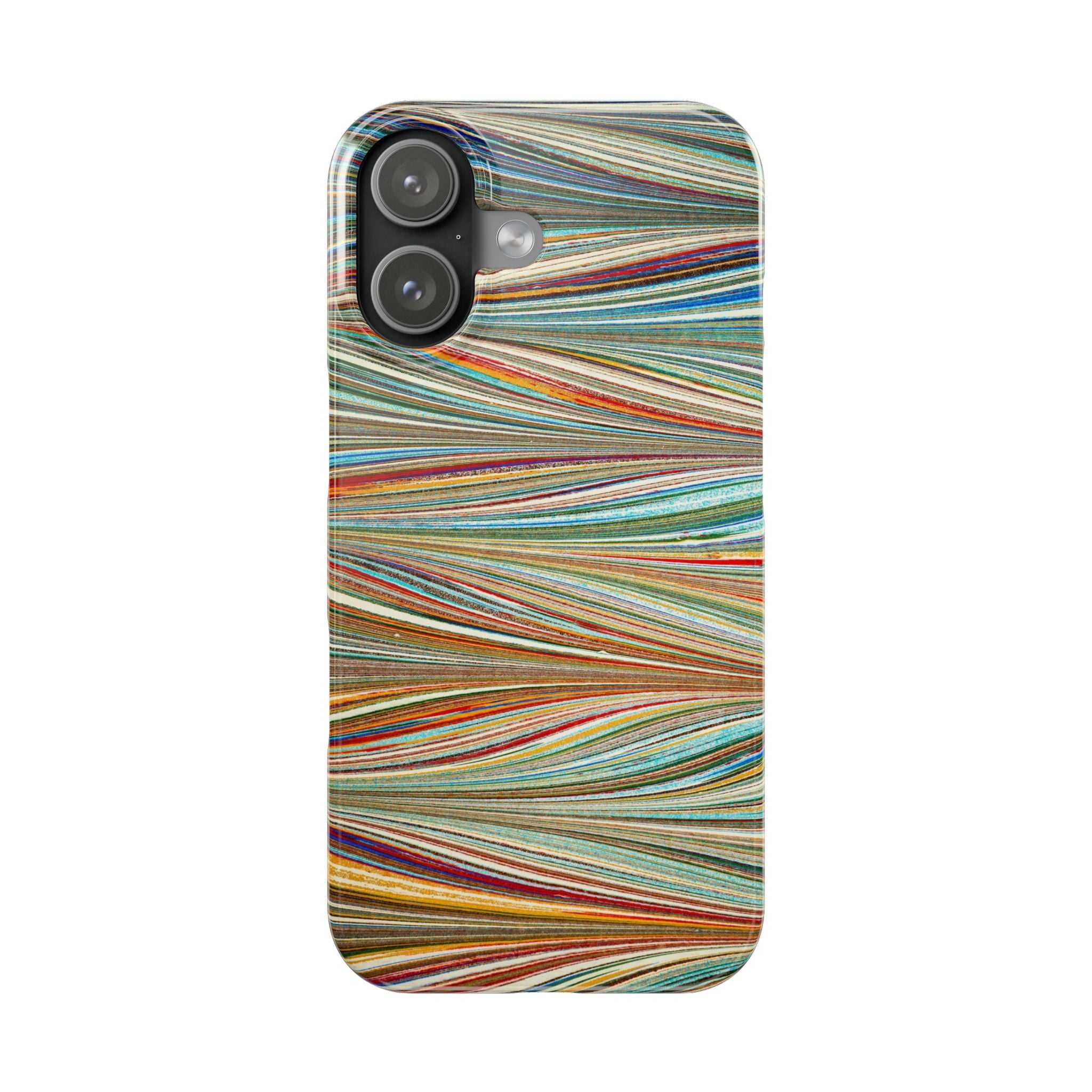 Traditional Hand-Marbled Florentine Multi-Colored Artwork for iPhone 17 and all sizes of iPhones