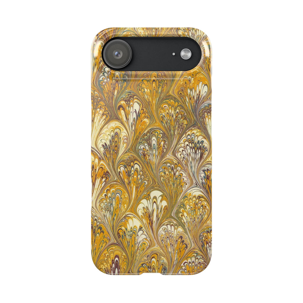 Golden Yellow Italian Marbled Designed Phone Cases