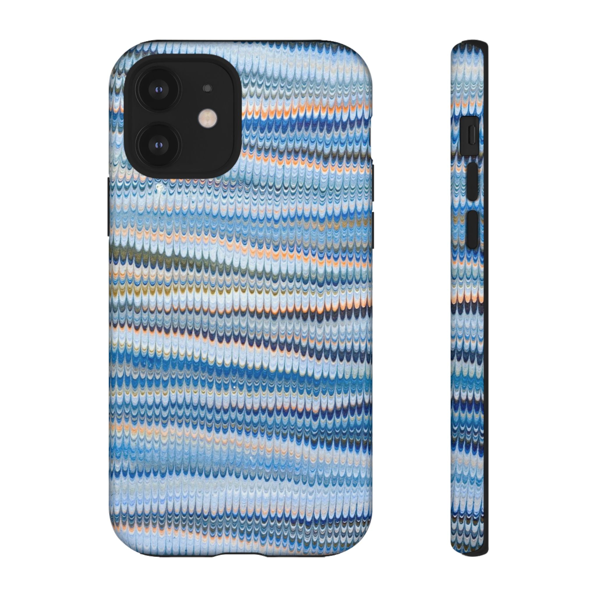 Blue Marbled Phone Cases iPhone + Samsung - all models, Vintage Marbled Design - Tough Cases