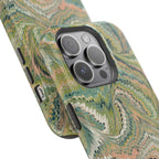 Green Pastel Italian Marble Design Magnetic MAG SAFE High Impact iPhone Cases