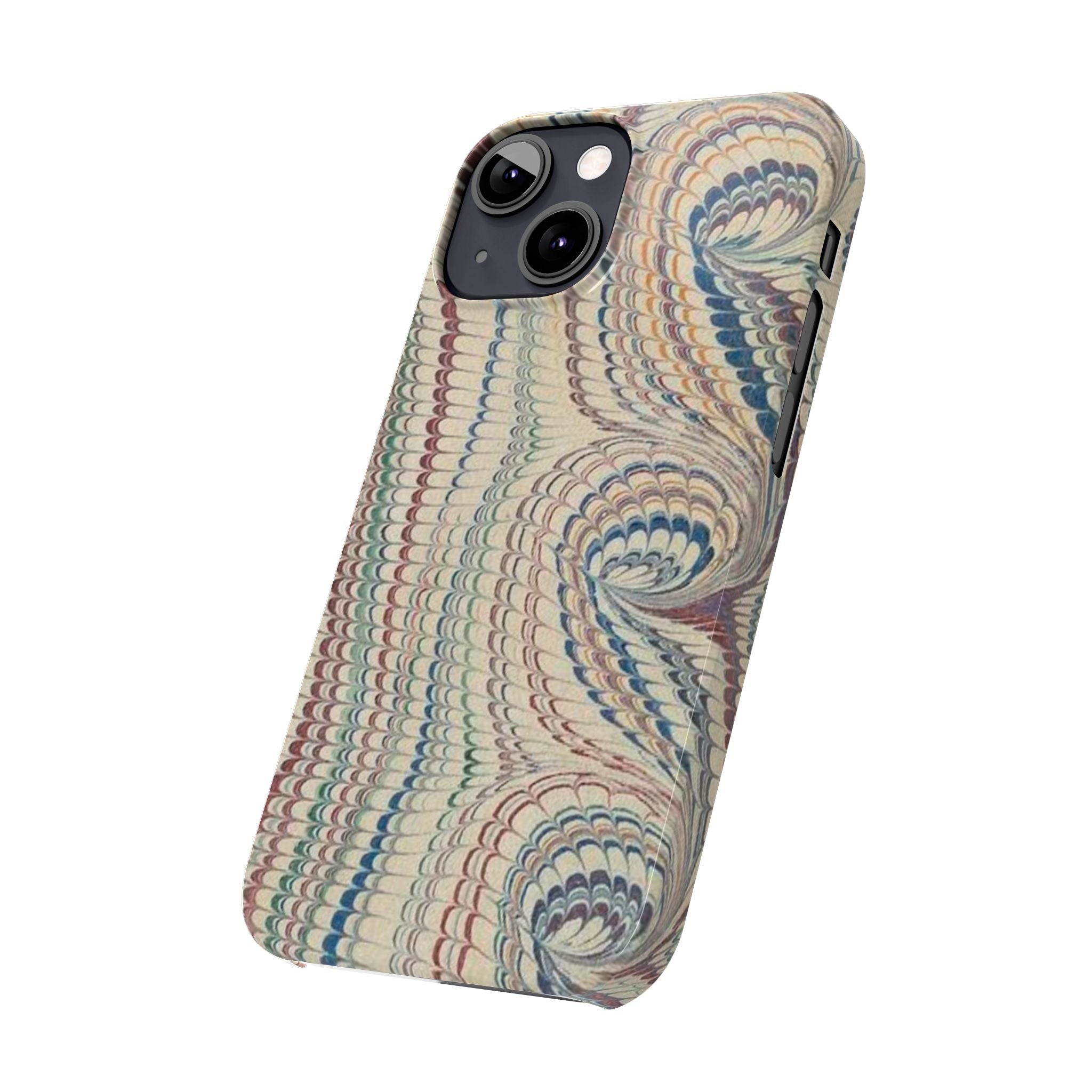 Beige and Neutrals Italian Vintage Marbled Paper Design on iPhone 17 + All Cases