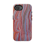 Burgundy, Orange and Lavender - Tuscan Wine - Marbled Phone Case Dual Layer