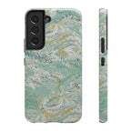 Mint Green Marbled Swirl Phone Case - Dual Layer