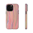 Pink Pastels Feather Marbled Vintage Design iPhone 16 + Samsung + Apple + Google - all models