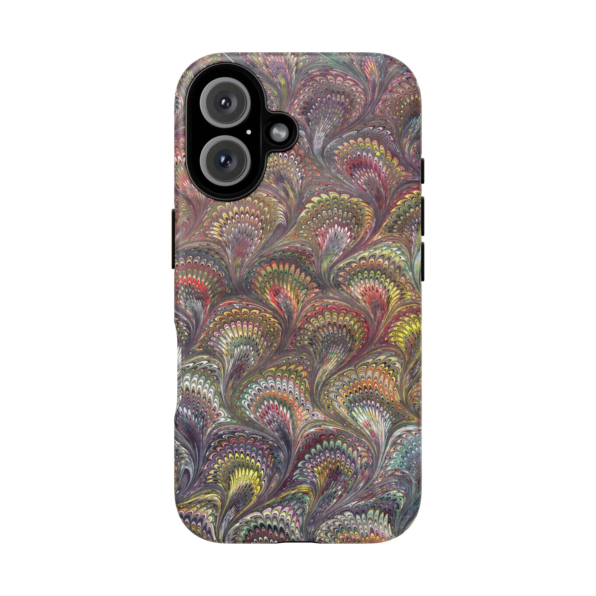 Vintage Marbled Tough Phone Case, Multi-Color Dual Case