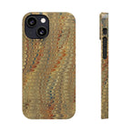 Phone Cases - Golden Fall Neutrals Italian Marbled Design, Gift for Art Lovers, Customizable and Stylish