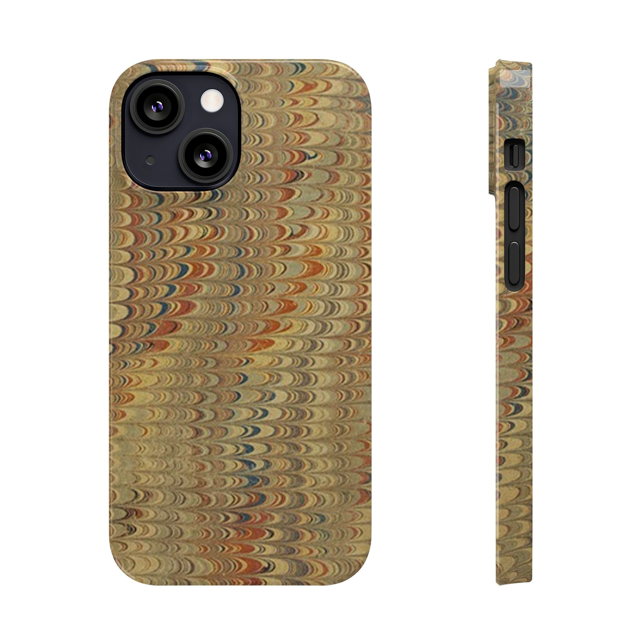 Phone Cases - Golden Fall Neutrals Italian Marbled Design, Gift for Art Lovers, Customizable and Stylish