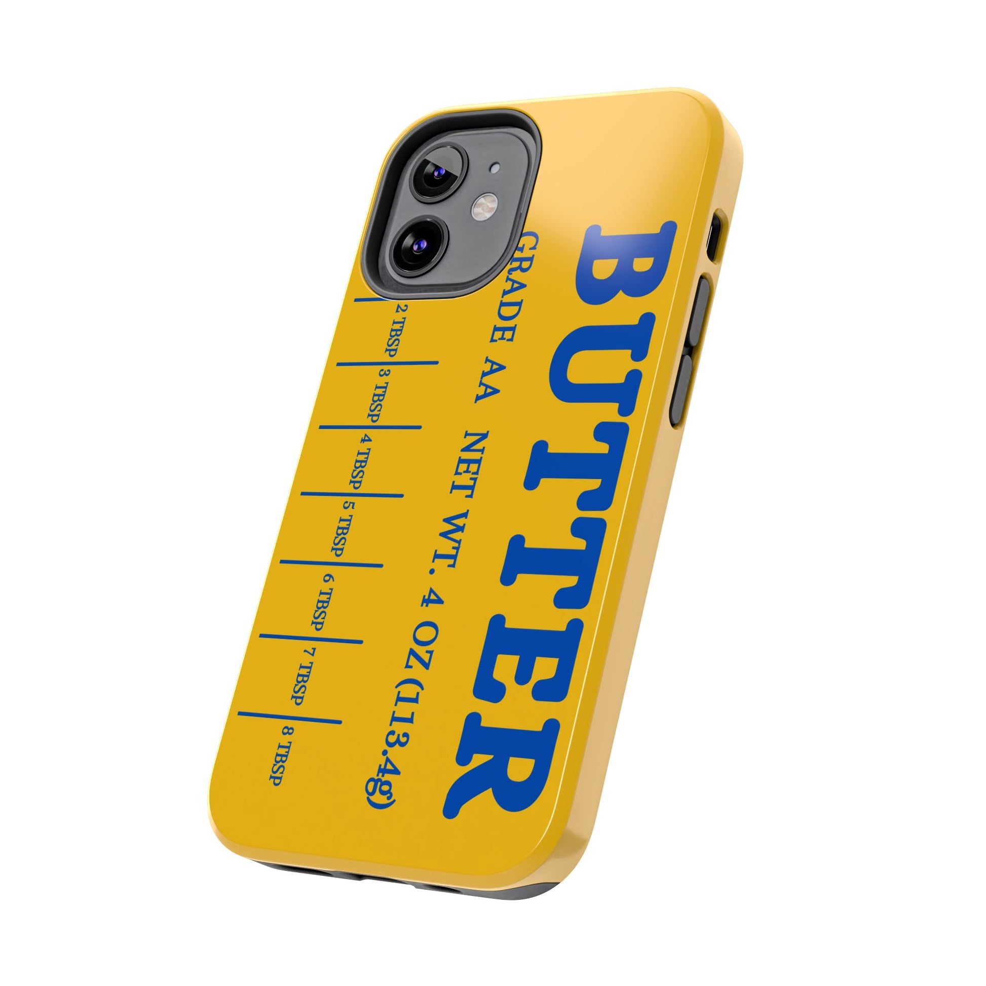 Butter Yellow Tough Phone Cases, Funny iPhone 16 Cover, Protective Case Gift for Techies, Yellow Phone Accessories, Unique Gift for Phone