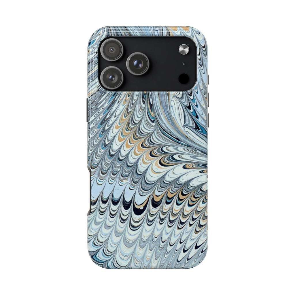 Light Blue Frost Marbled Tough Phone Case - Dual Layer