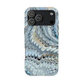 Light Blue Frost Marbled Tough Phone Case - Dual Layer