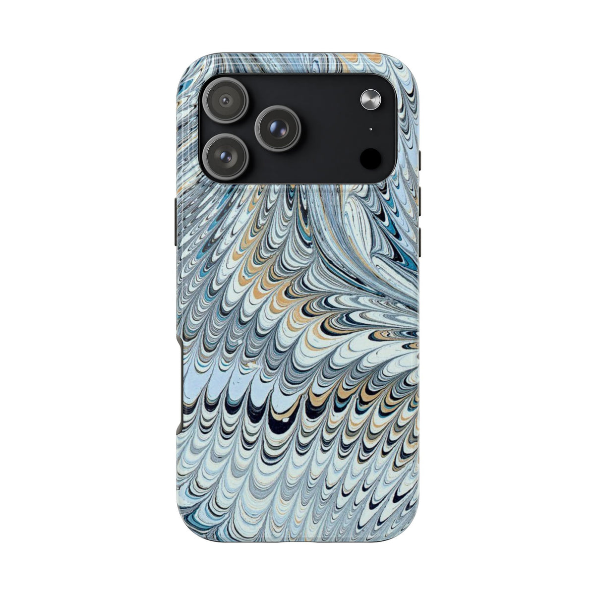 Light Blue Frost Marbled Tough Phone Case - Dual Layer