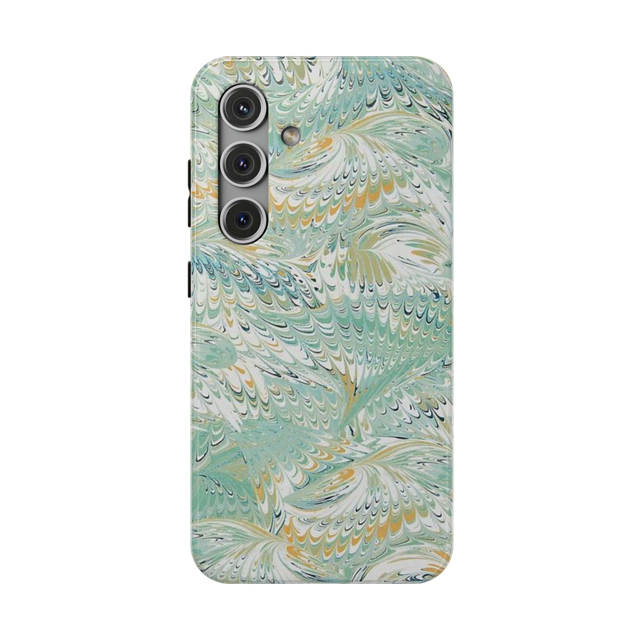 Mint Green Marbled Swirl Phone Case - Dual Layer