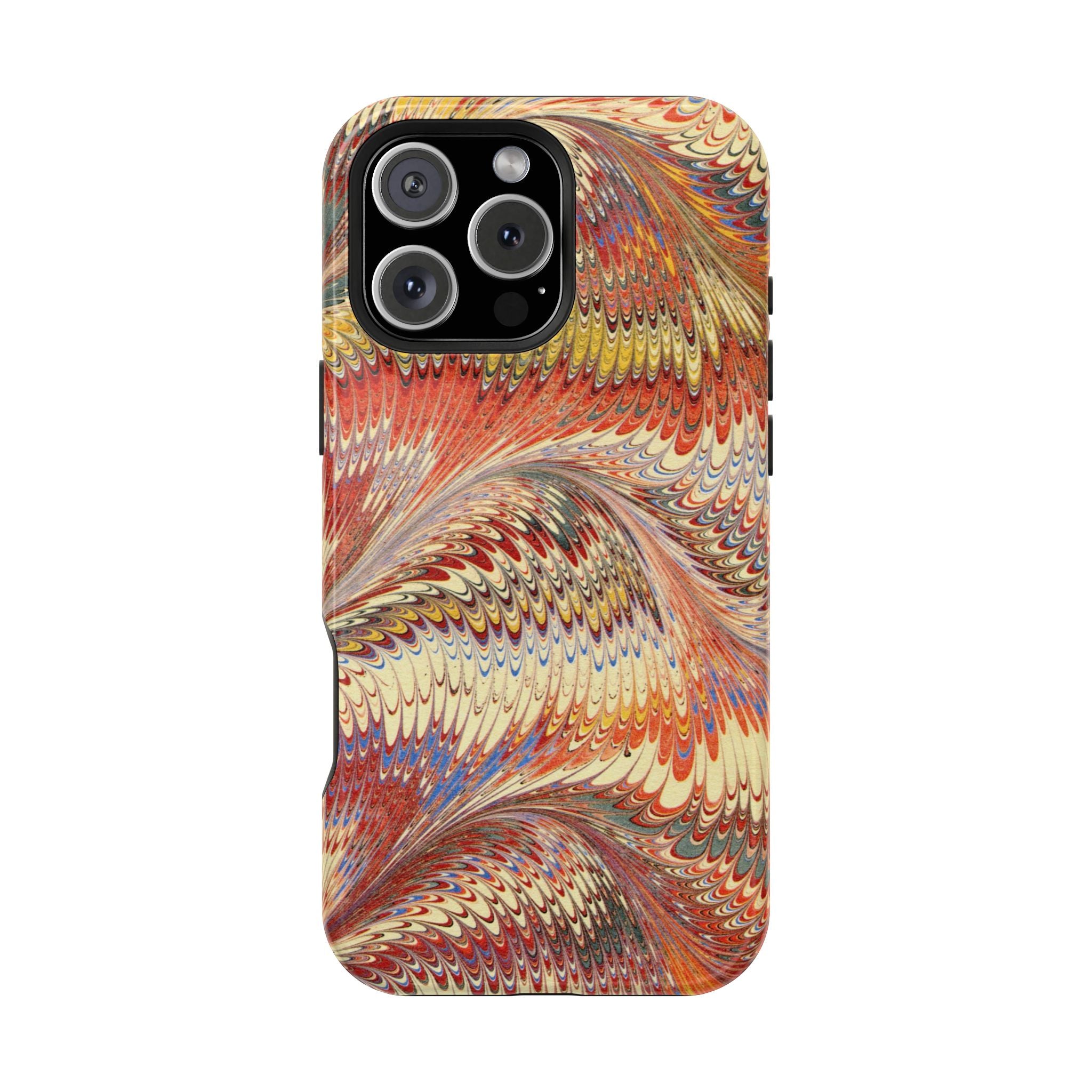 Rust and Gold Italian Vintage Marble Design Durable Phone Case for Apple + Samsung