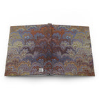 Vintage Italian Marbled Hardcover Journal - Browns and Blues