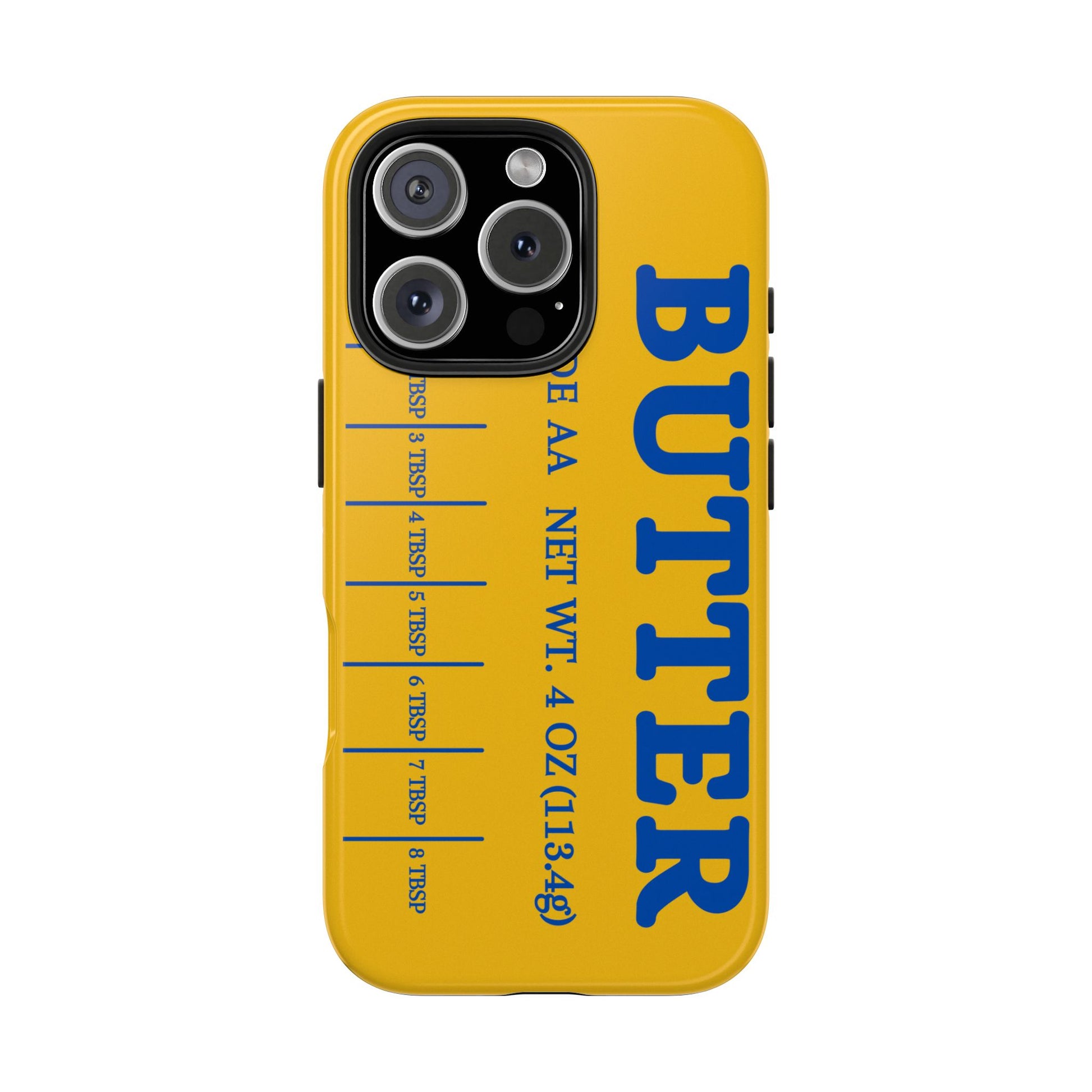 Butter Yellow Tough Phone Cases, Funny iPhone 16 Cover, Protective Case Gift for Techies, Yellow Phone Accessories, Unique Gift for Phone