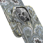 Black + White + Yellow Italian Marble - Single Layer Slim Phone Case