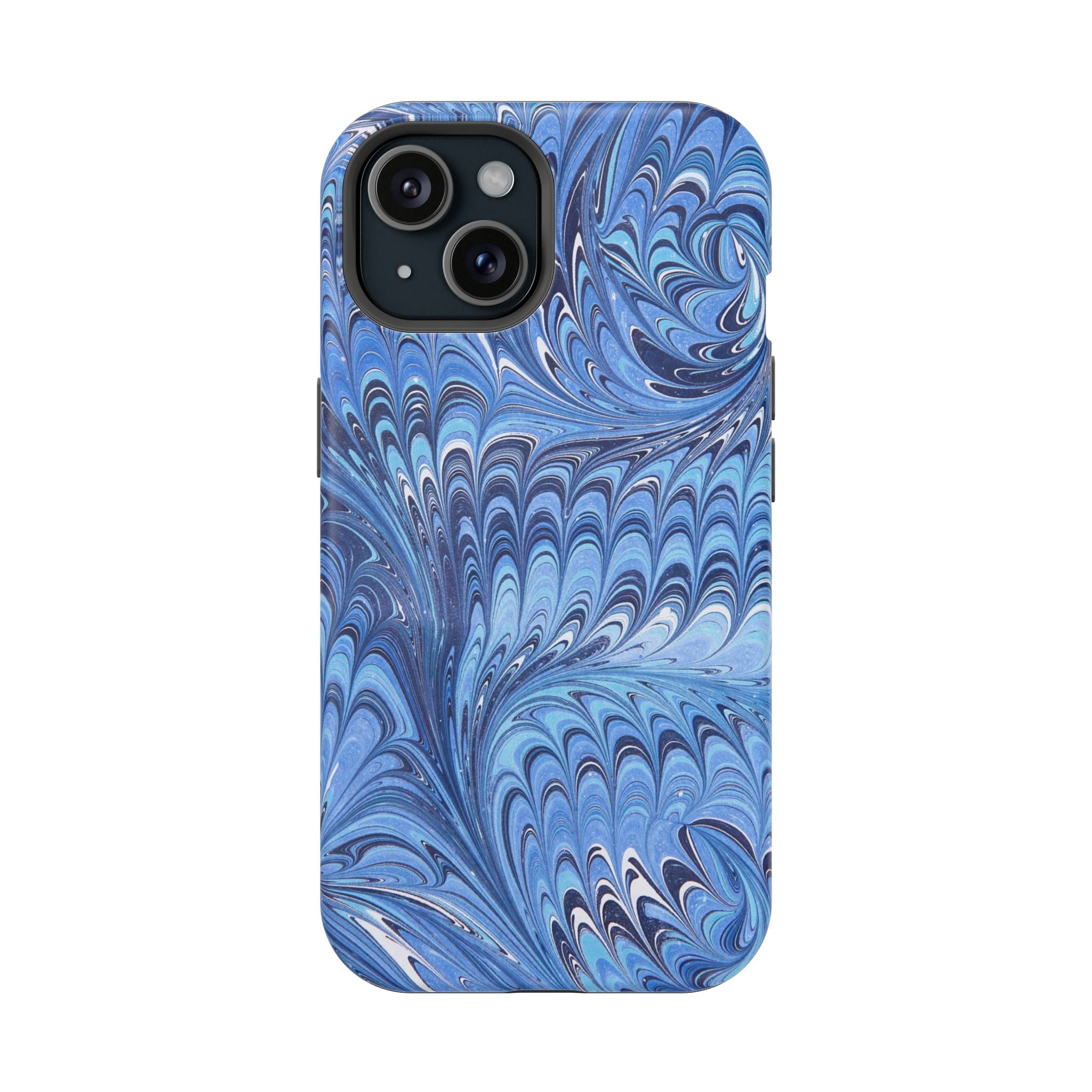 Blue Marbled Swirl Phone Case - Dual Layer Case