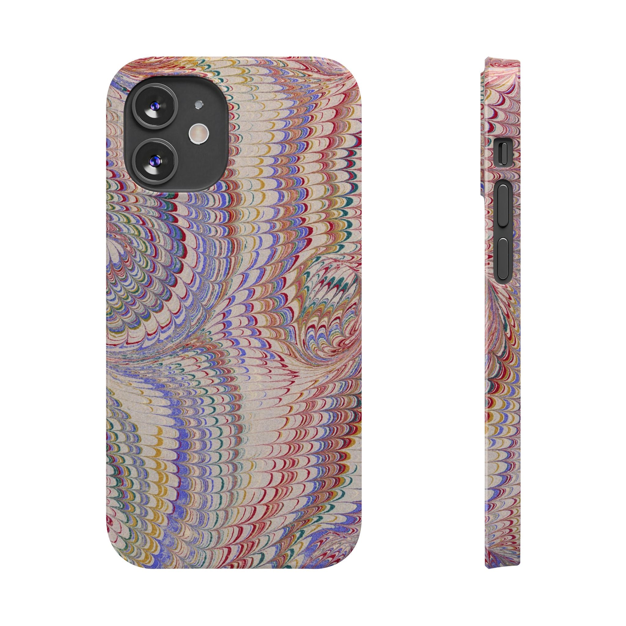 Pink Pastel Marbled Design, Italy Feather IPHONE17 + All Phone Cases