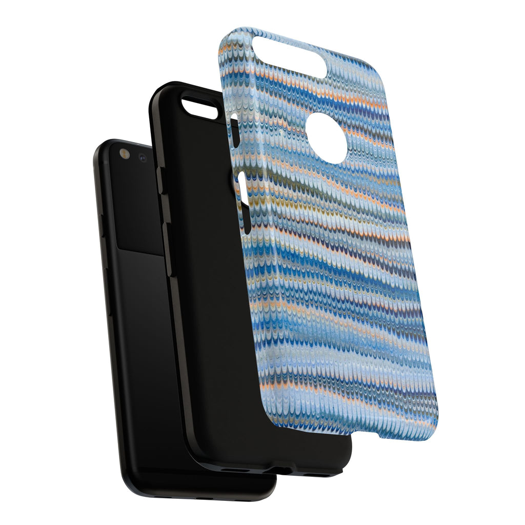 Blue Marbled Phone Cases iPhone + Samsung - all models, Vintage Marbled Design - Tough Cases