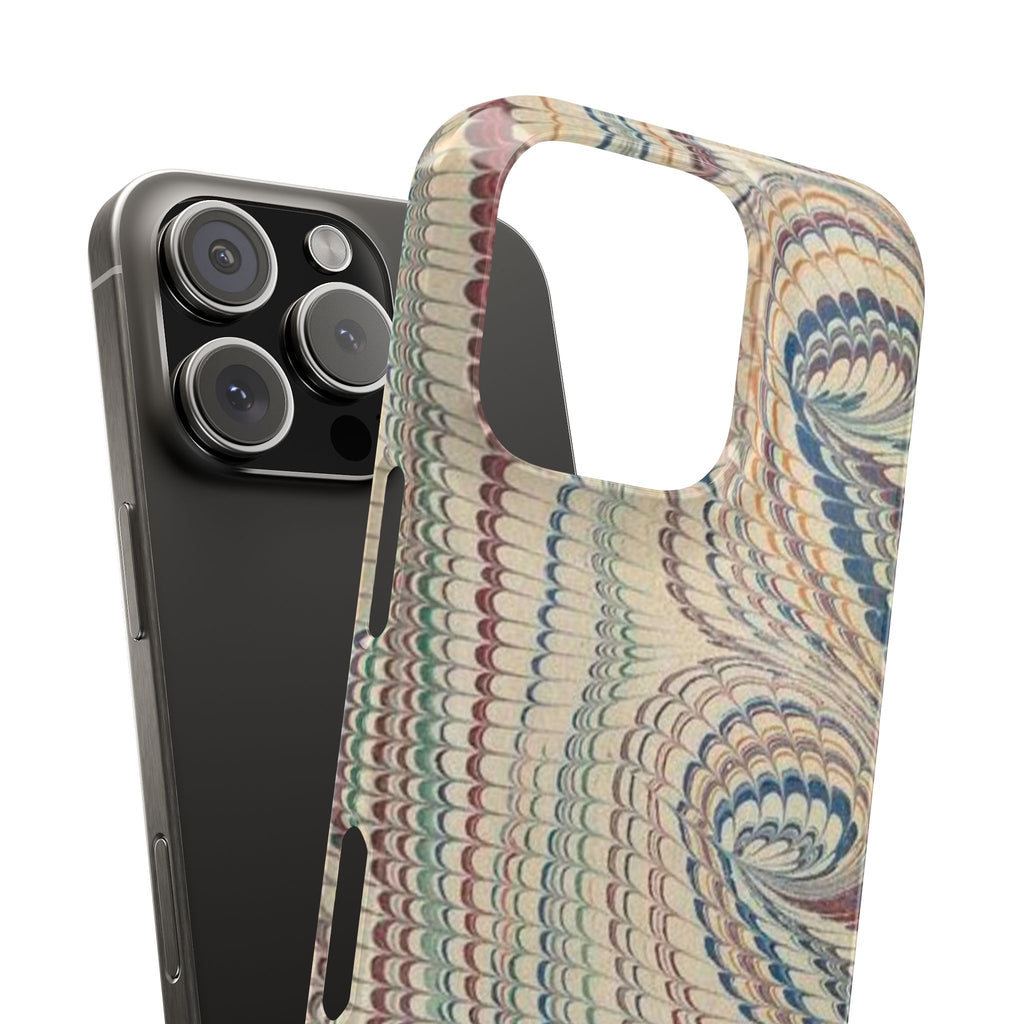 Beige and Neutrals Italian Vintage Marbled Paper Design on iPhone 17 + All Cases