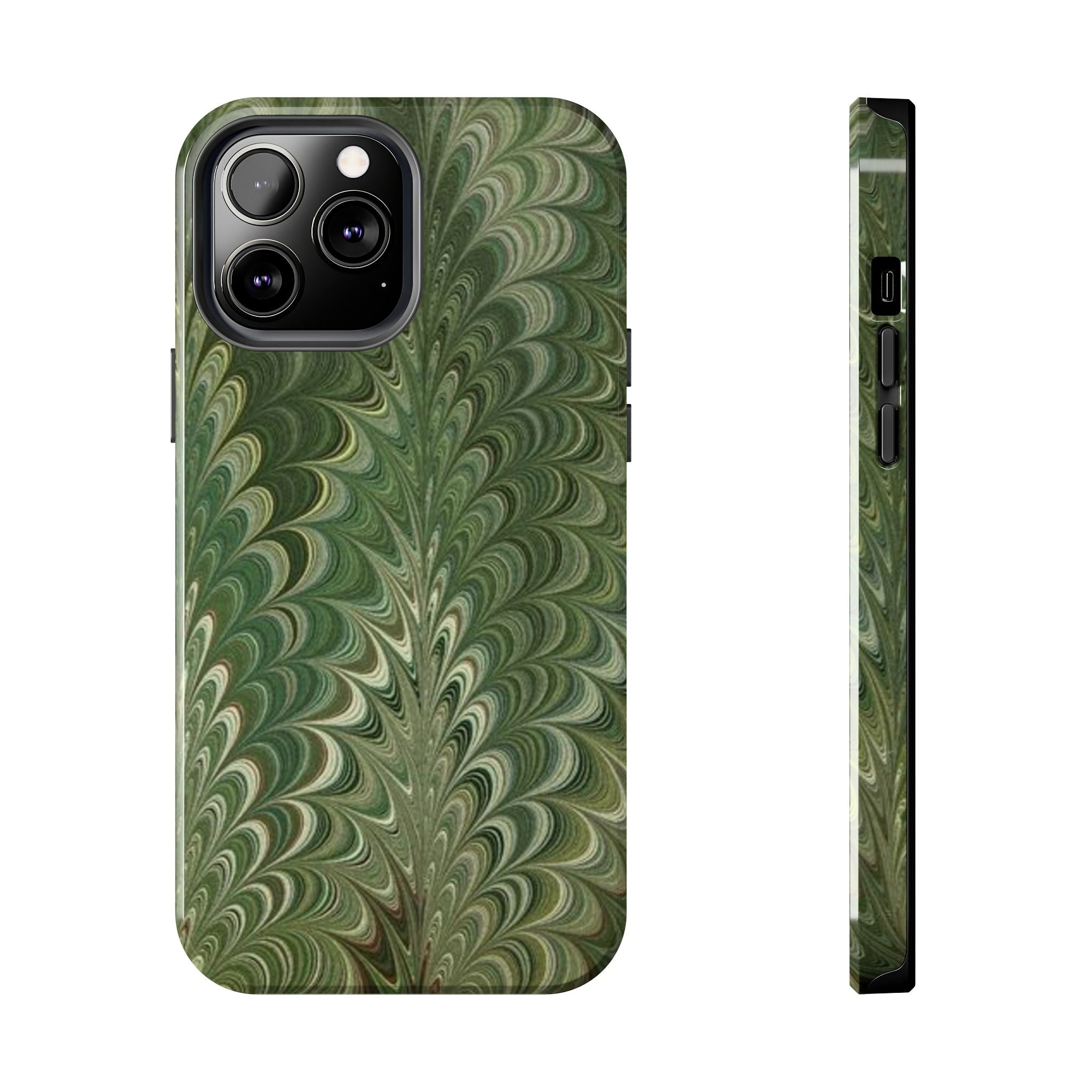 Deep Green Marble Italian Durable Phone Case