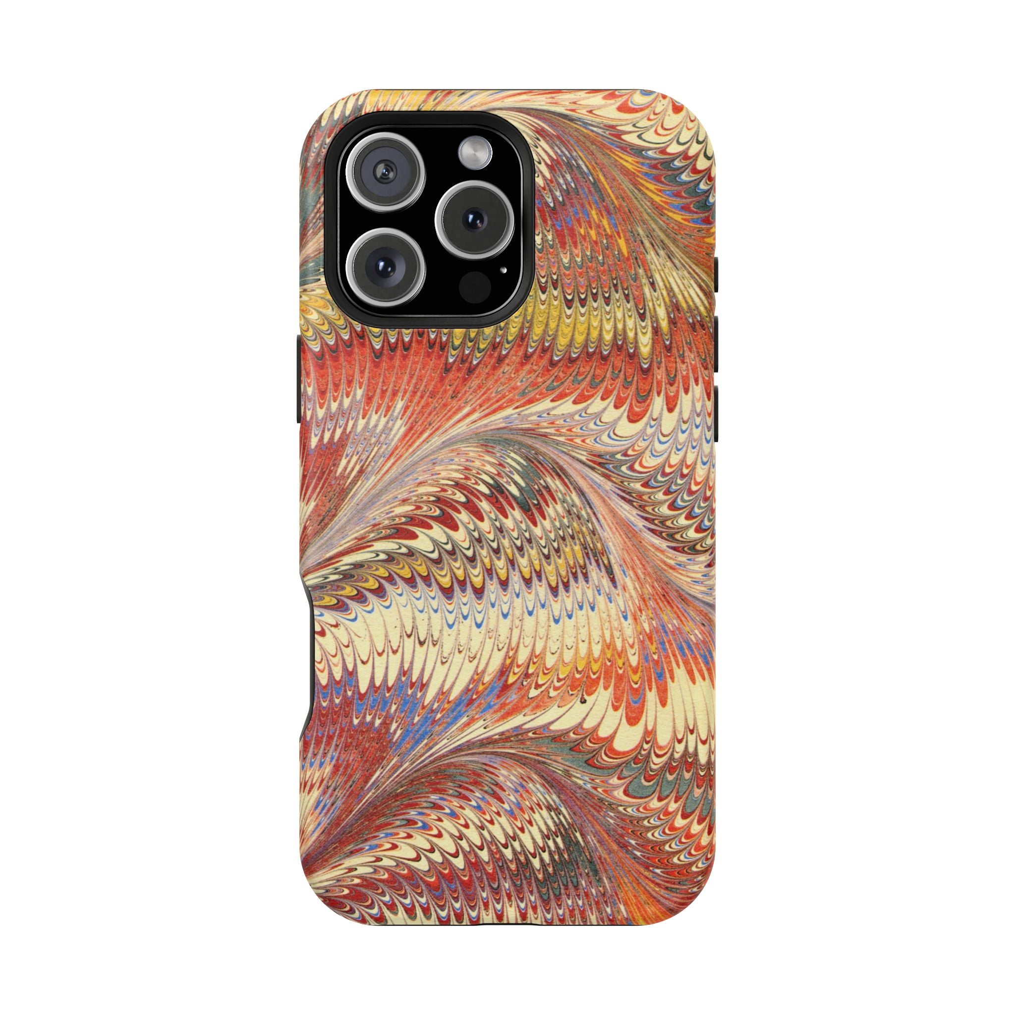 Rust and Gold Italian Vintage Marble Design Durable Phone Case for Apple + Samsung