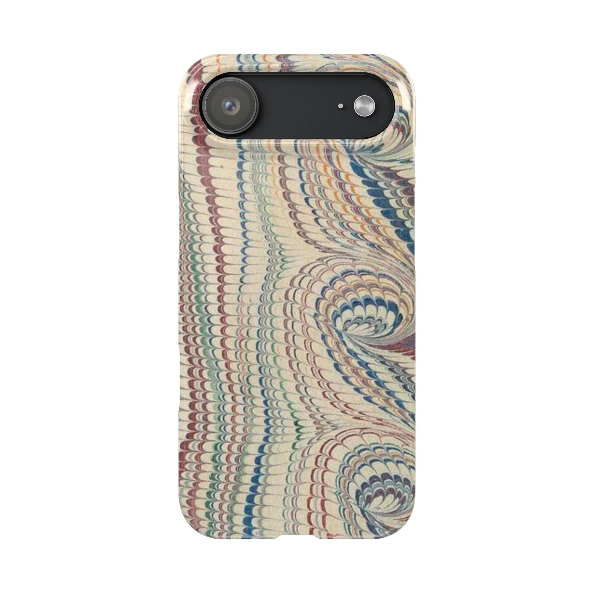Beige and Neutrals Italian Vintage Marbled Paper Design on iPhone 17 + All Cases